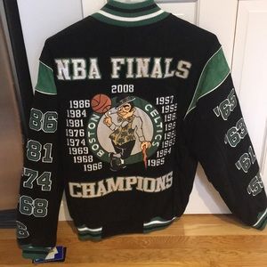 Authentic Boston Celtics Leather Sports Jacket